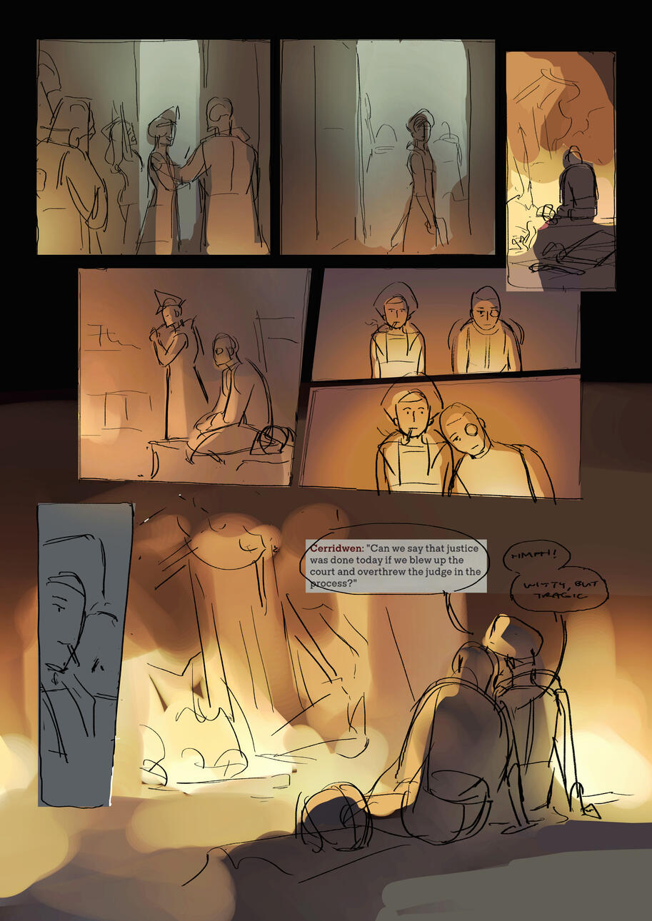 pencils/colour script studies